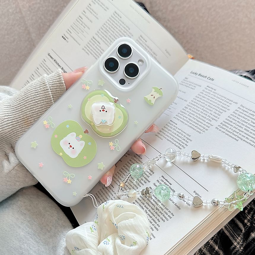 Strap Set Phone / Apple Decoration Case Dog Rotatable Adhesive