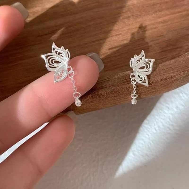 Earring Drop Alloy Butterfly