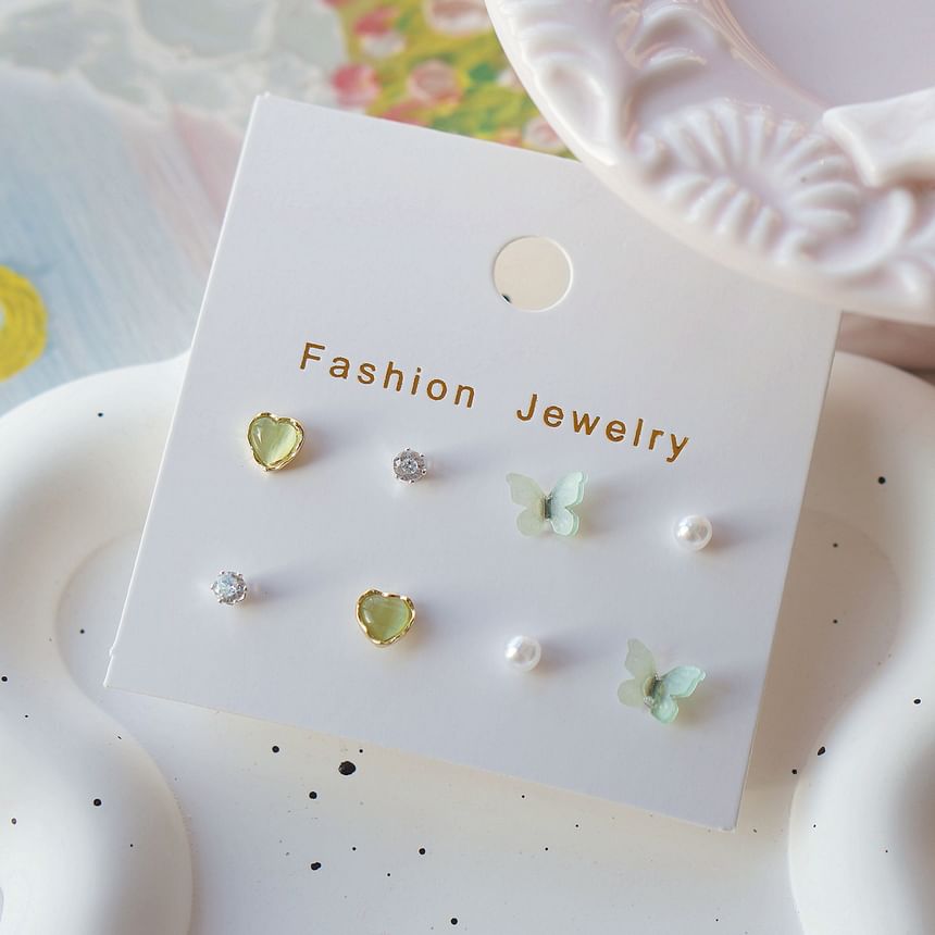 Set Stud Earring Butterfly