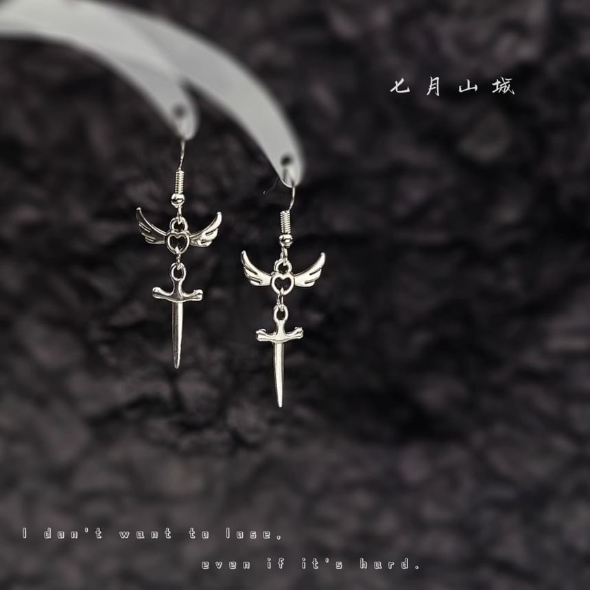 Wing Earring Sword Dangle