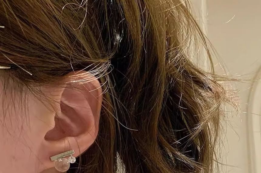 Earring Stud CZ Rod