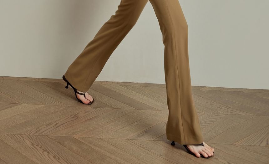High Rise Plain Bootcut Pants