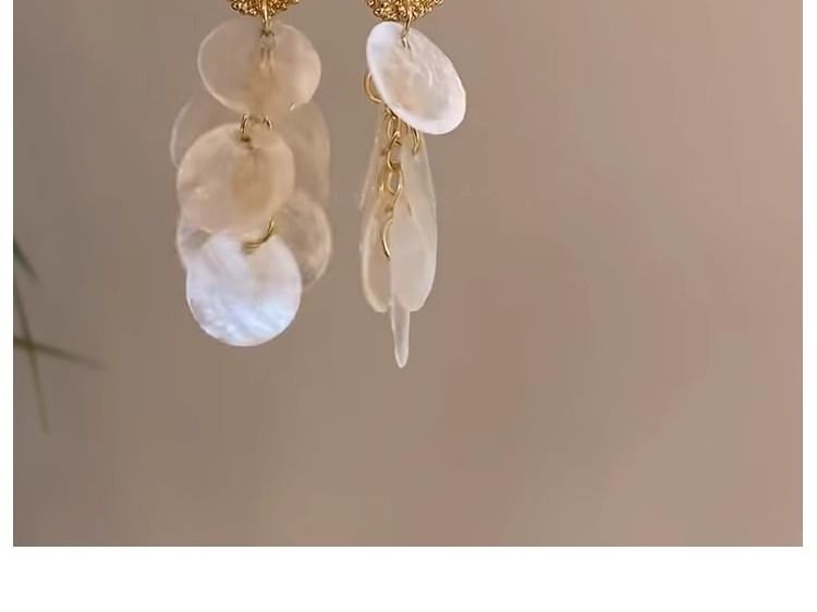 Fringed Shell Earring Drop