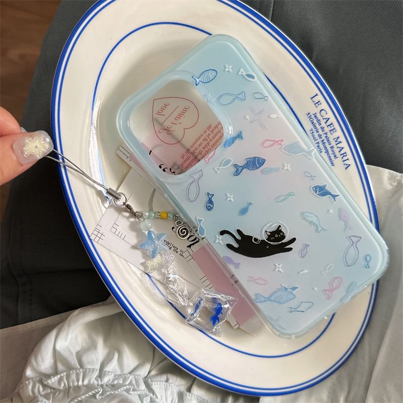 Cat Fish Phone Case / Charm / Set