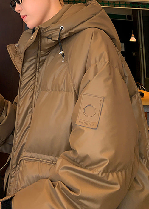 Manteau d'hiver en duvet de canard pour homme avec capuche et poches RM006