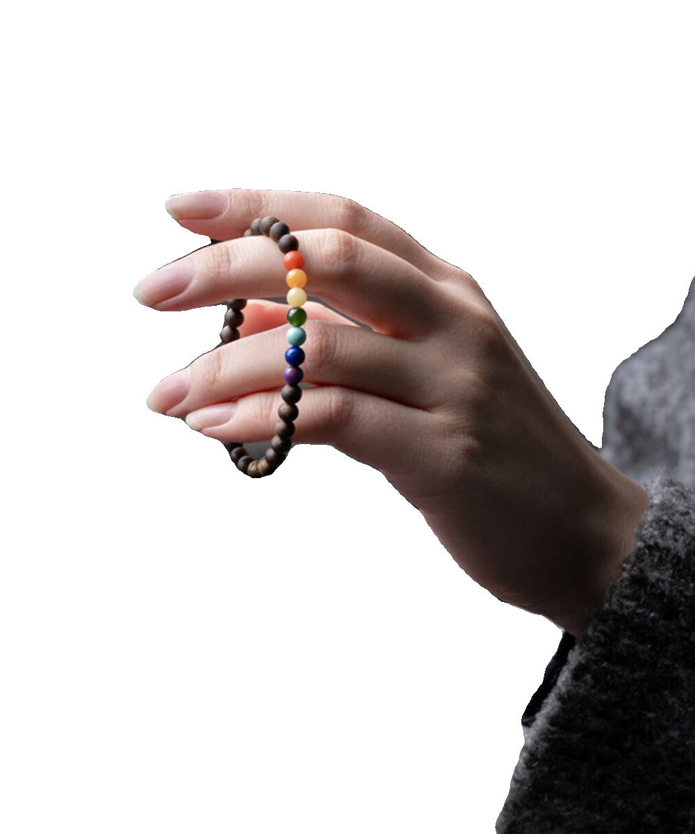 Loses Regenbogen-Armband mit handgefertigten Xiaomi-Perlen YI047