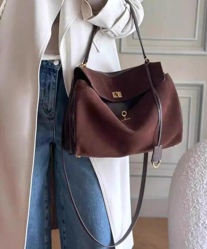 New Boutique Rot Vielseitige Wildleder Satchel Handtasche RB053