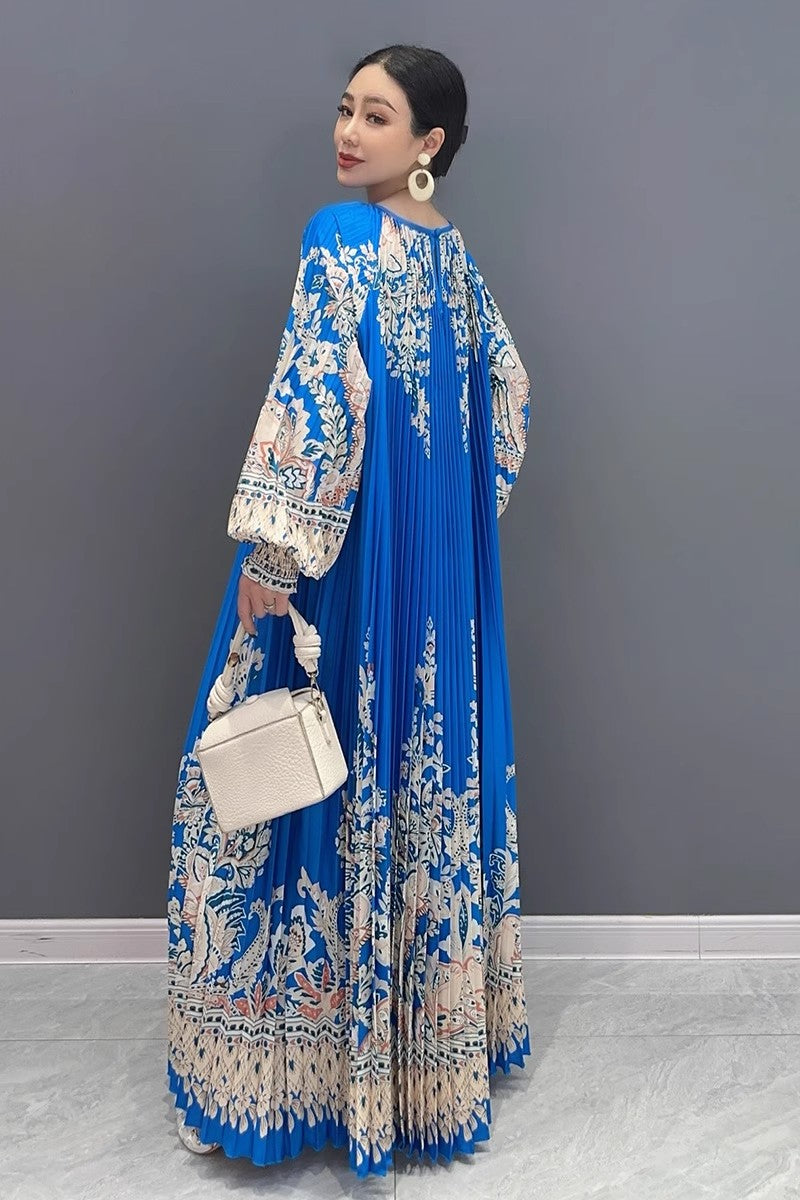 Exquisite Printed Tie Waist Dress