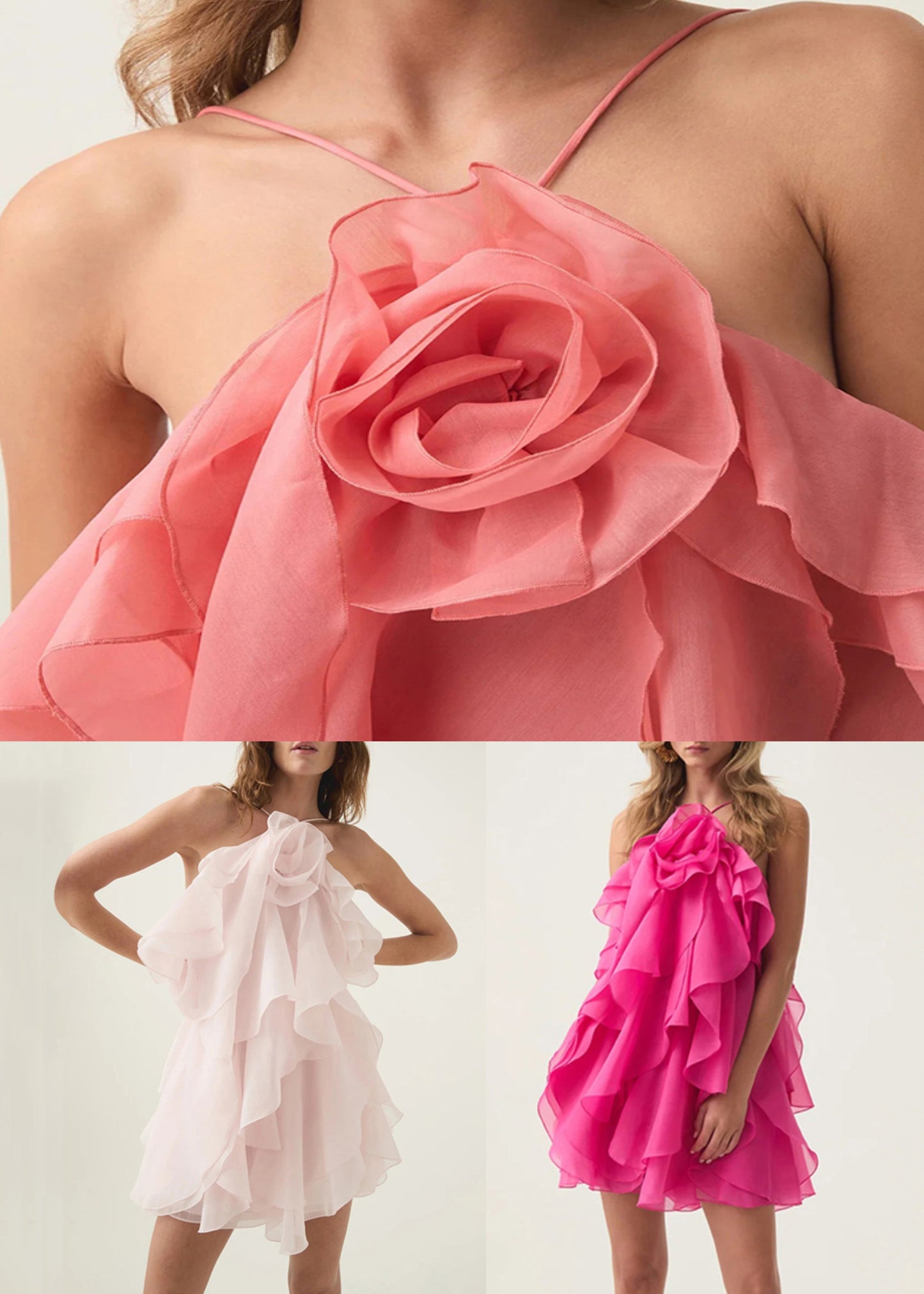 Robe à fleurs spaghetti à bretelles orange en coton froid sans manches