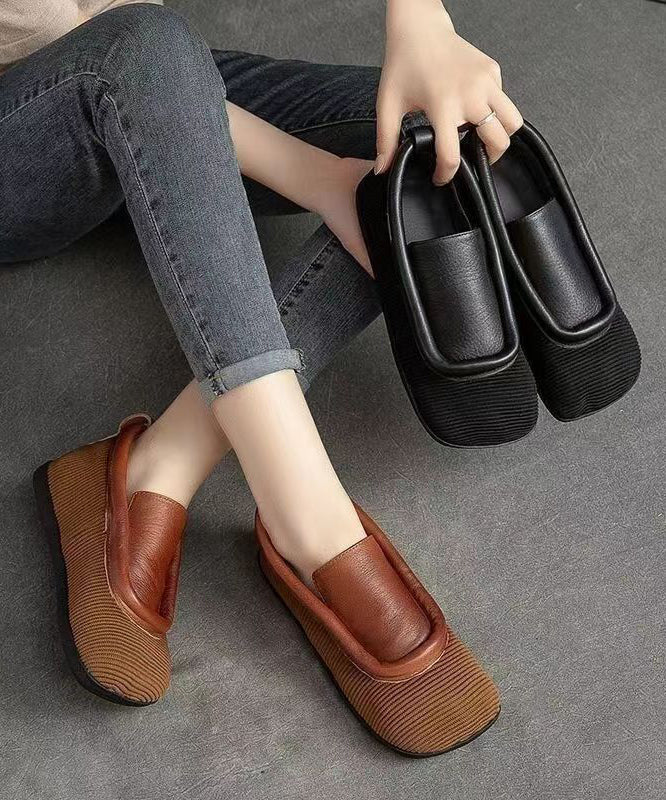 Retro Casual Vielseitige und bequeme flache Schuhe aus Rindsleder CZ1017