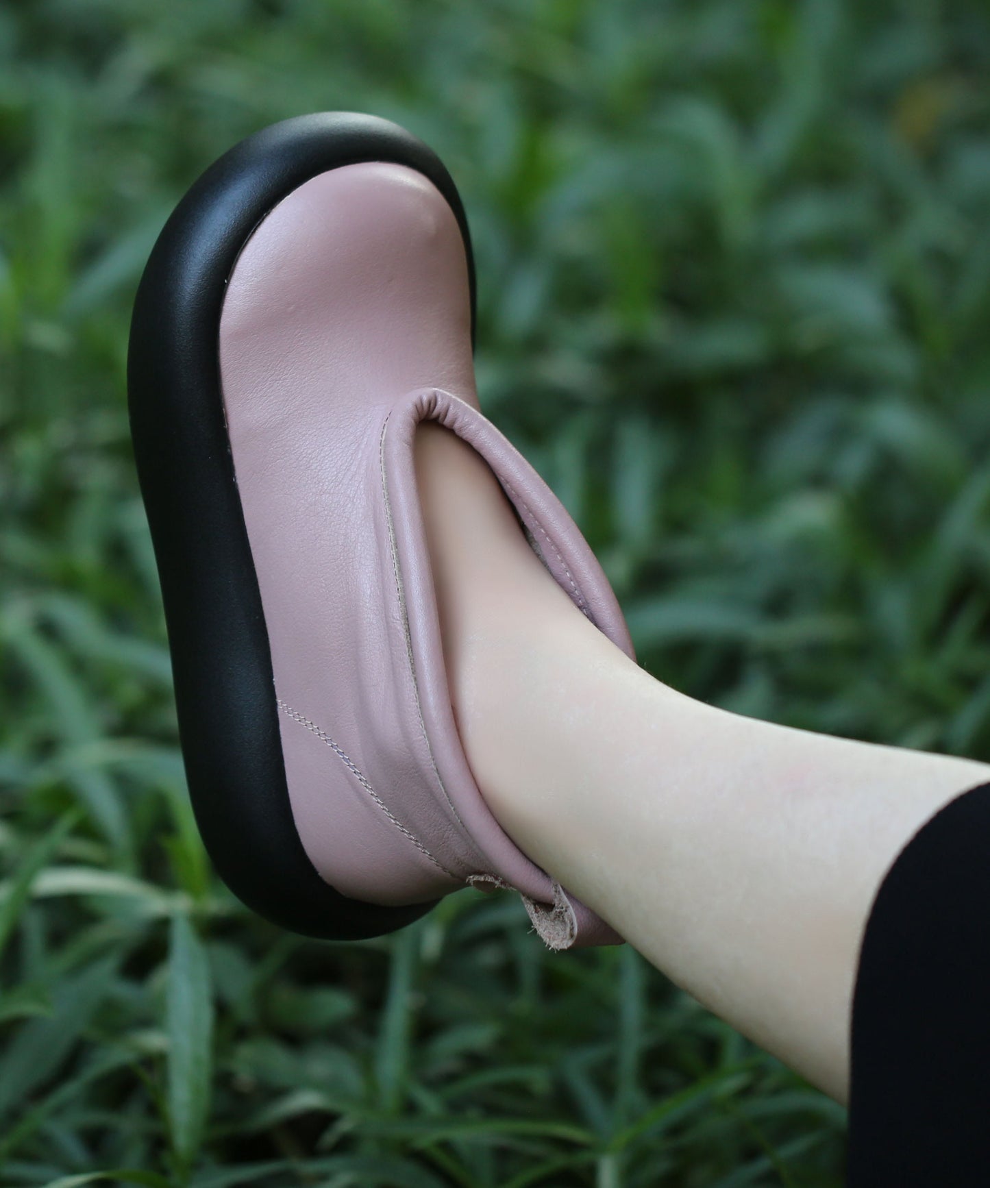 Bottines à plateforme rétro en cuir de vachette café RI024