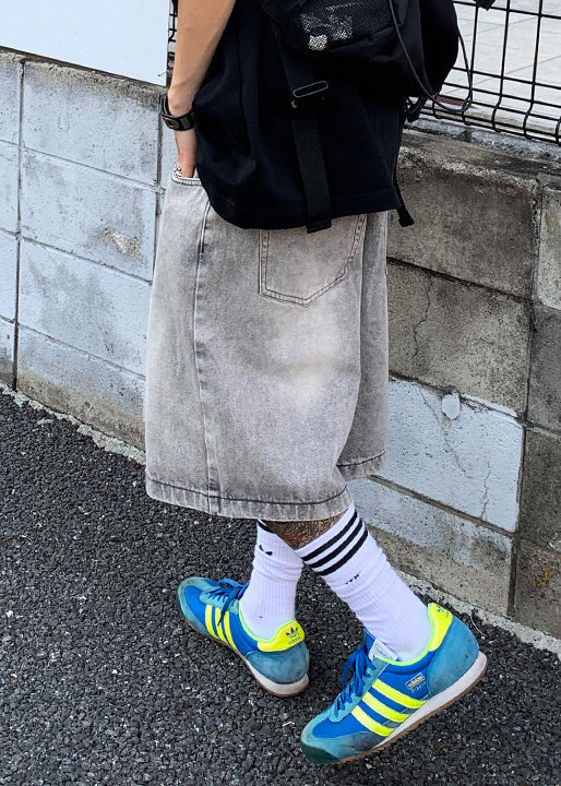 Pantalon simple noir uni taille haute pour homme, poches, été YL017