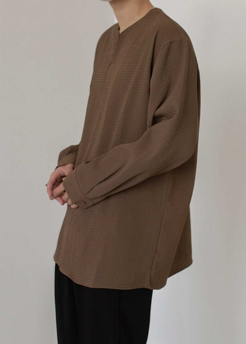 Pullover Shirts Solide Baumwolle Kaffee Einfach Hals Männer Frühling V