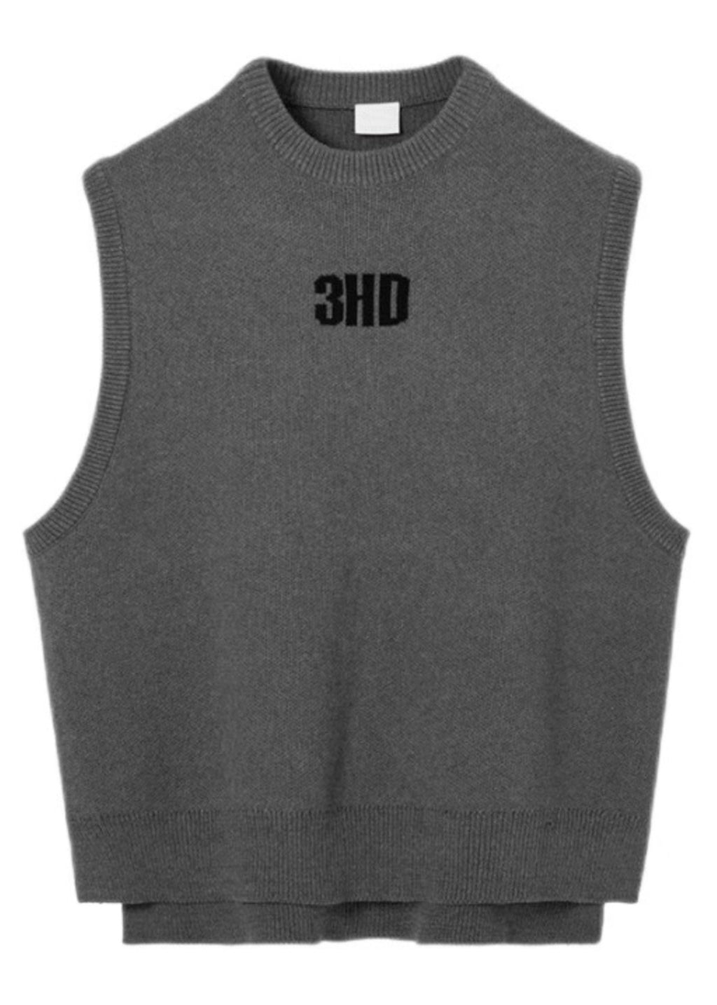 Einfache Grau O Neck Brief Solide Männer Strickweste Herbst RJ028