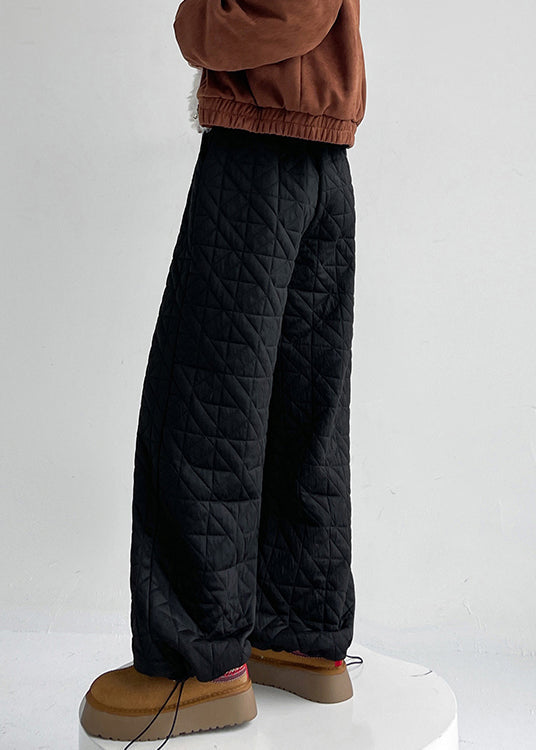 Einfache weiße Kordelzug solide elastische Taille Herren Hose Winter RM028