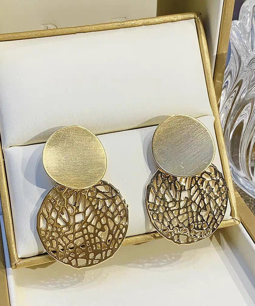 Élégant pendentif en argent sterling surdoré à paillettes en forme de goutte creuse en or et argent