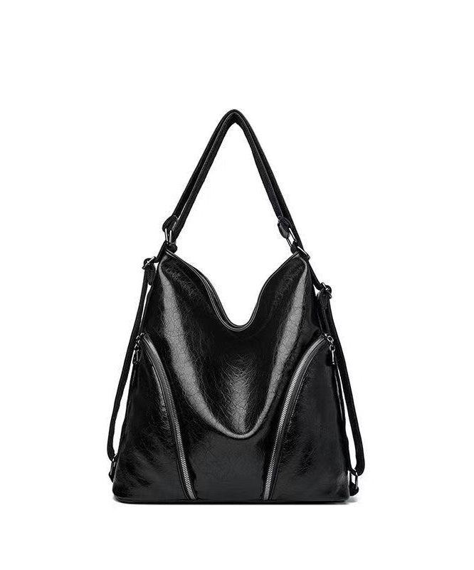 Unique Schokoladenbraune Handtasche aus Kunstleder mit großem Fassungsvermögen, RB042