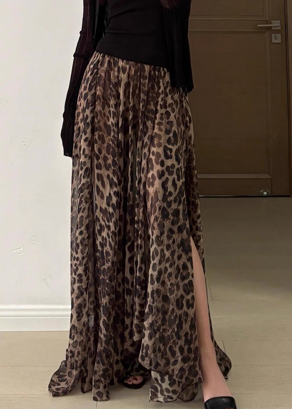 Wearing Method Style Dress Vacation Print And Two Skirt Leopard