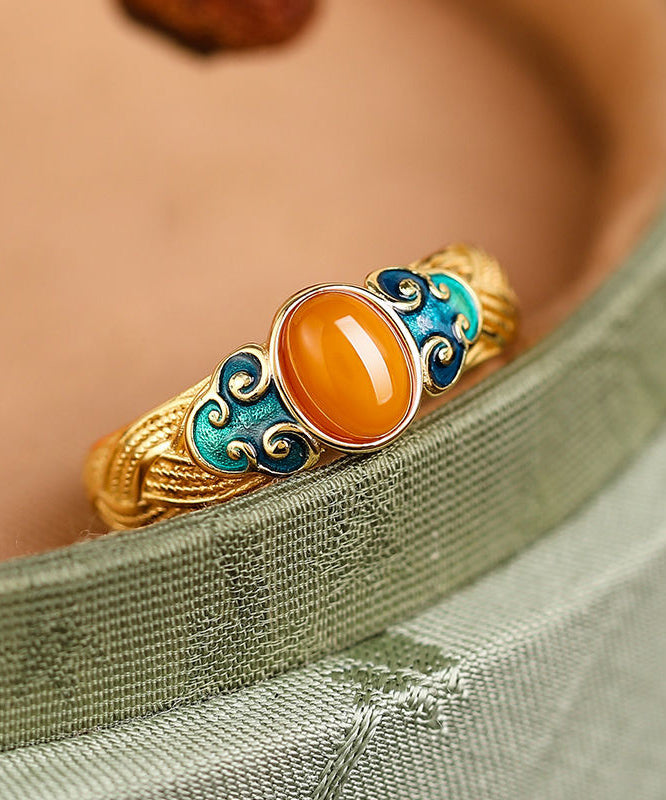 Vintage Gold Antikes Gold Glückswolke Bienenwachs Manschette TX042