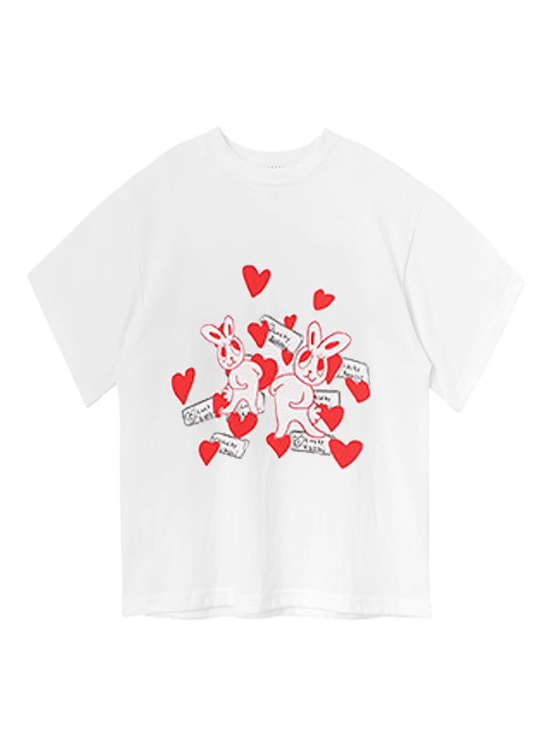 Vogue White Print Patchwork Kids T Shirt Short Sleeve YU1080