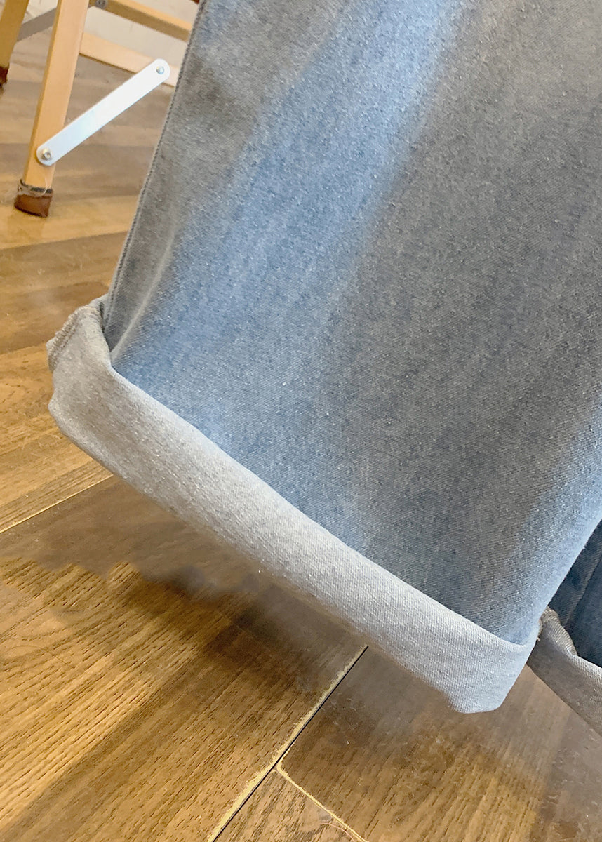 Frauen Patchwork Schleife Denim Sommer Blau Overalls