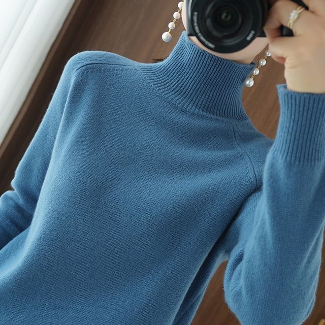 Turtleneck Knit Top