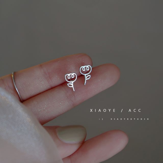 Earring Floral Sterling Silver