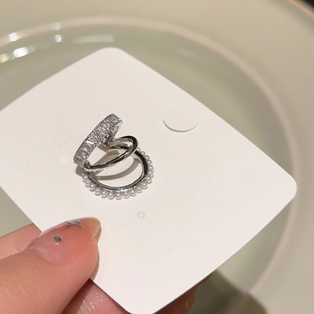 Cuff Rhinestone Ear Layered