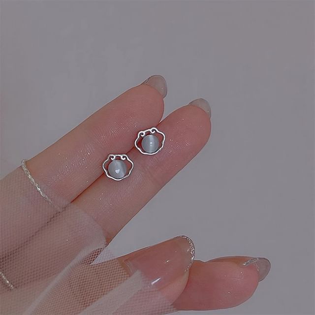 Stone Eye Cat Earring Stud
