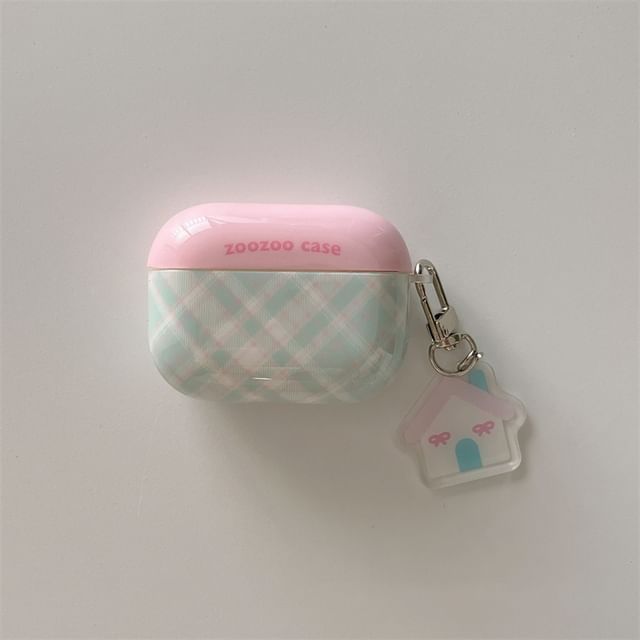 Earphone (Various AirPods Designs) Pro Skin Charm Case / Plaid