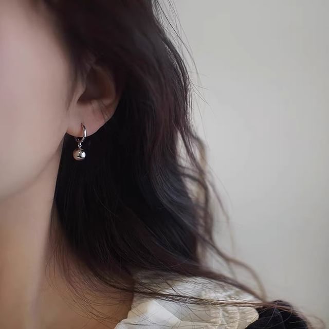 Huggie Sterling 925 Silver Ball Earring Drop