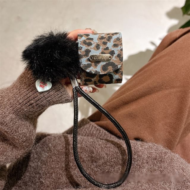 Strap / Earphone Pom Skin AirPods Print Case Pro Leopard