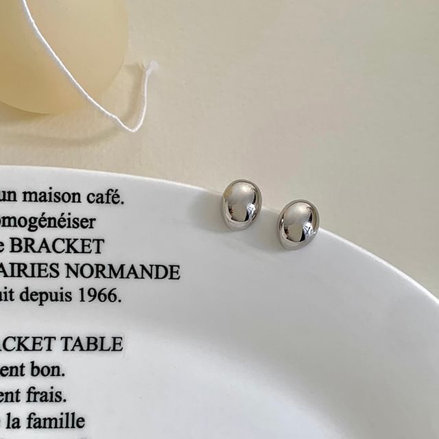 Earring Polished Stud Alloy