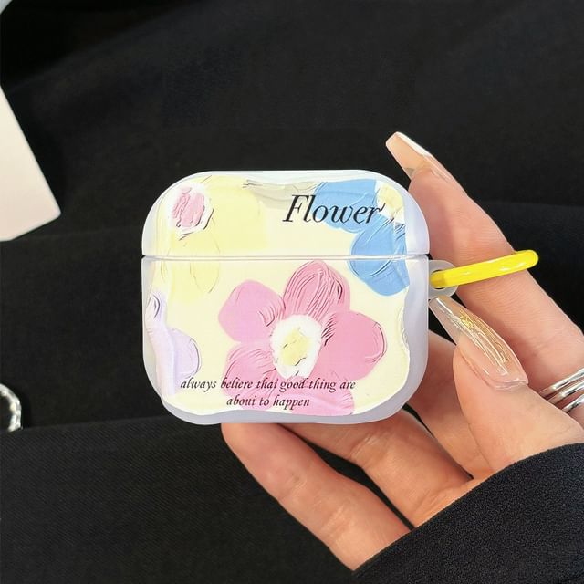 AirPods Floral Pro Print Earphone Skin Case /