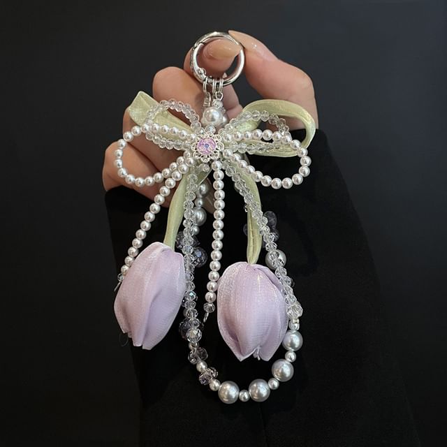 Pearl Phone Lanyard Pad Faux with