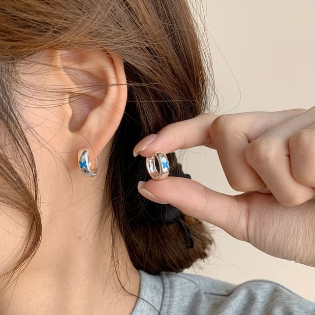 / Hoop Clip-On Earring Butterfly