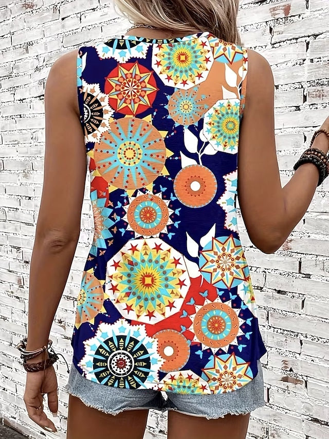 Women's Tank Top Graphic Geometric Vintage Stylish Classic