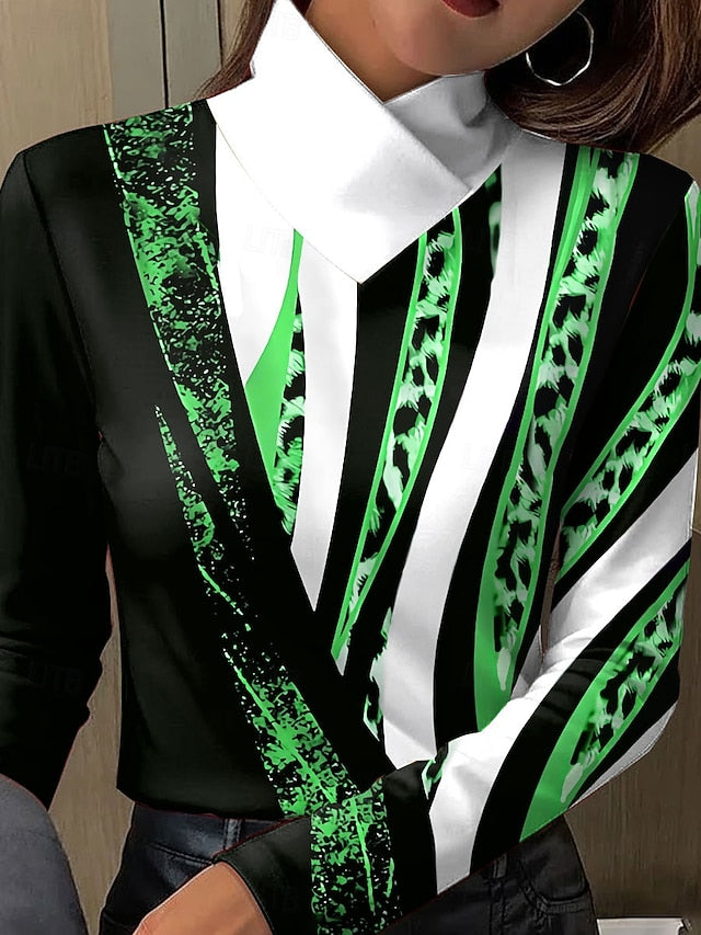 Women's T Shirt Graphic Leopard Geometric Elegant Vintage