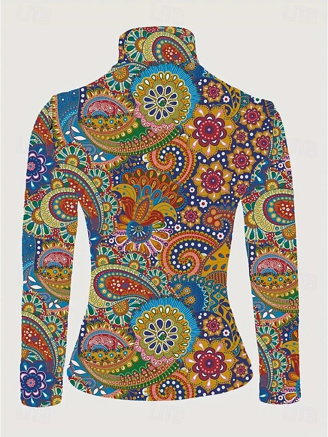 Women's Tunic Floral Elegant Bohemia Vintage Long Sleeve