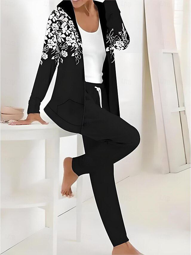 Women's 2 Pieces Tracksuits Pants Sets Long Sleeve Active