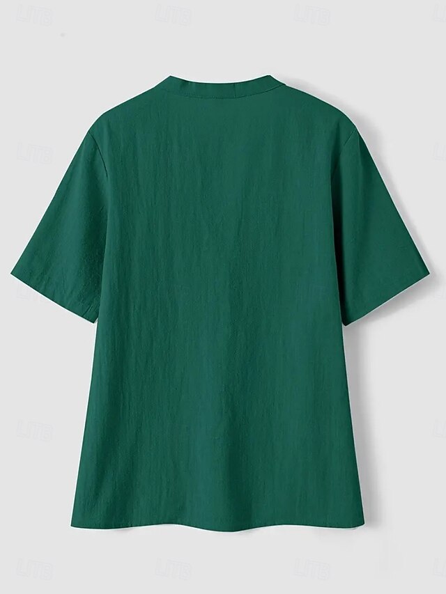 Women's Blouse Buttons Solid Color Daily Stylish Casual