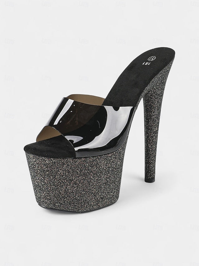 Platform Heels Women's Glitter Red Stiletto