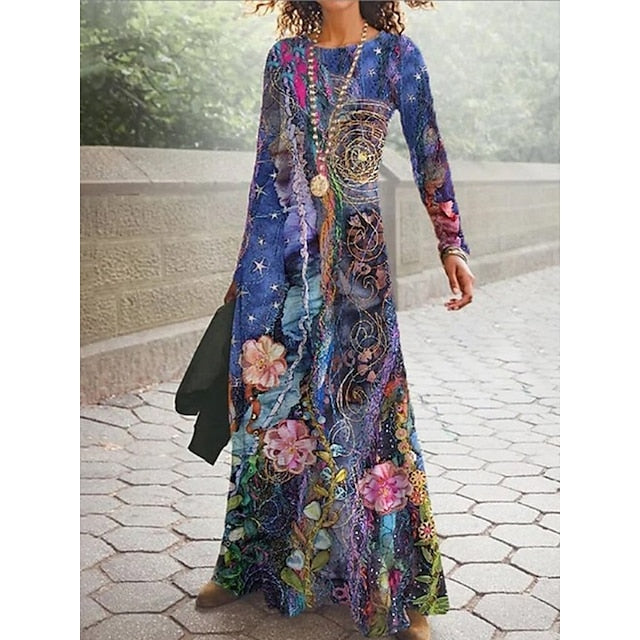 Women's Maxi Dress Casual Dress Swing Dress Floral Dress