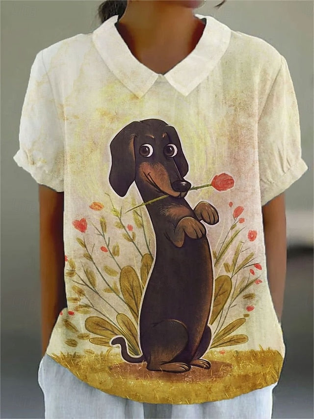 Women's Blouse Print Graphic Animal Daily Stylish Casual