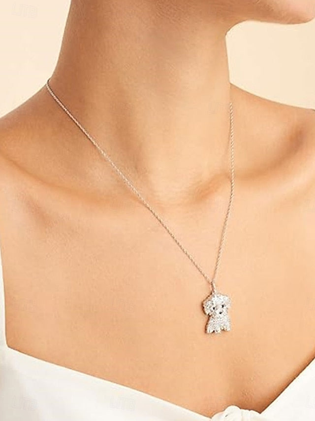 Collier classique en chrome tendance pour femme