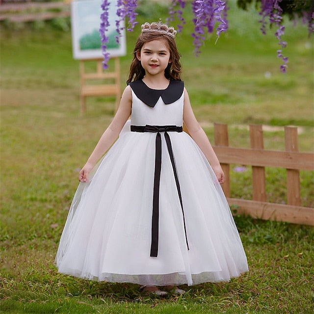 Sleeveless Party Block Kids Color Dress Performance Girls'