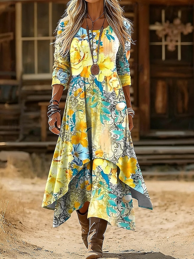 Women's Midi Dress Shift Dress Casual Daily Holiday Regular