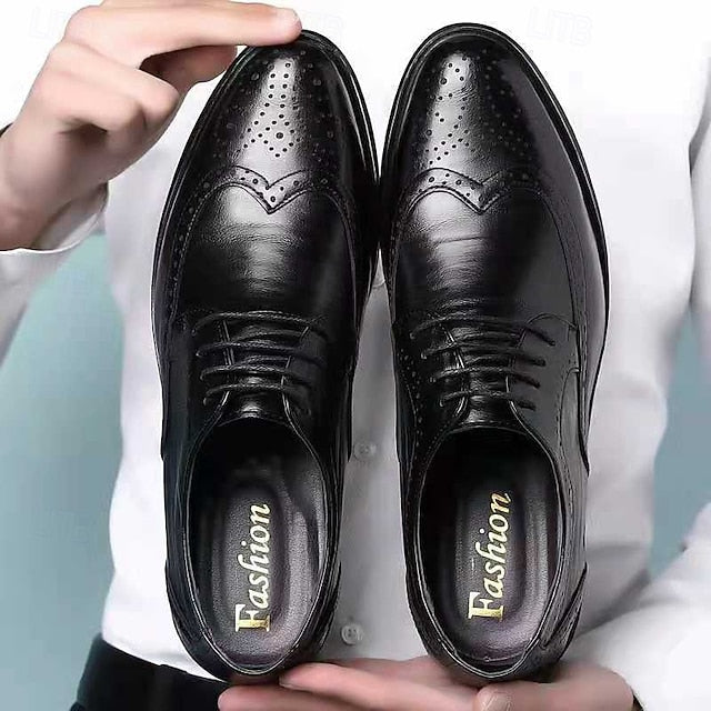 Oxford Shoes Brogue Men's - Classic White Formal