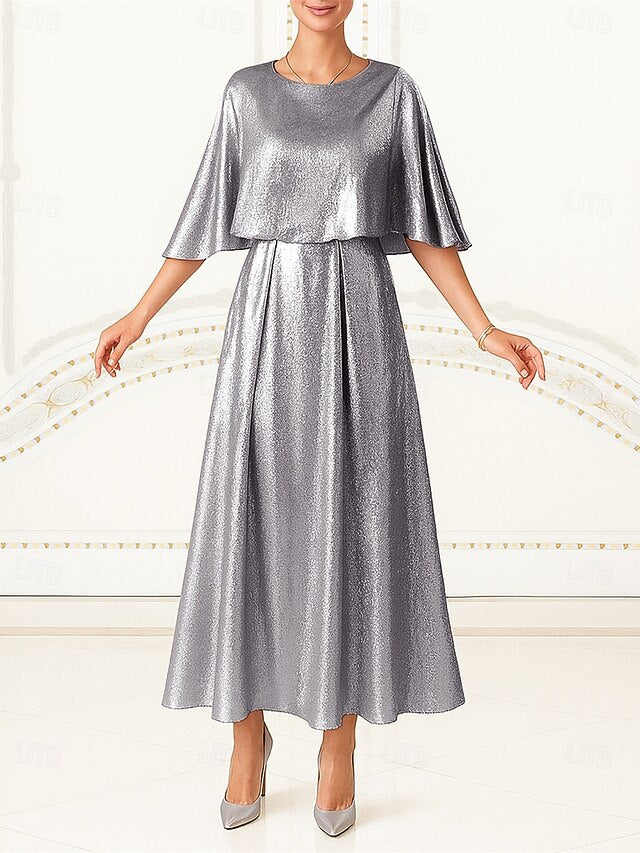 A-Line Ankle Length Party Dress Cocktail Dress Wedding Guest