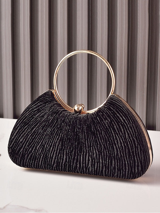 – Elegant Women's Party Handbag Velvet Christmas Red